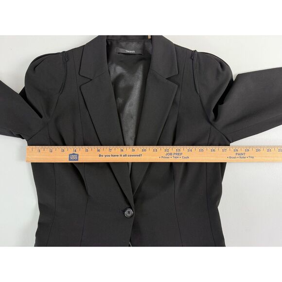 Tahari Women's Black Long Sleeve Blazer Jacket One Button Closure Size 6 - Picture 5 of 9